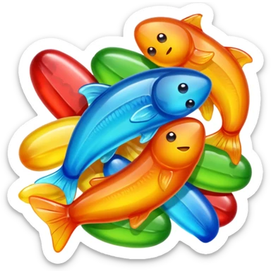 Healthier growth and better concentration with Omega 3 candy. sticker