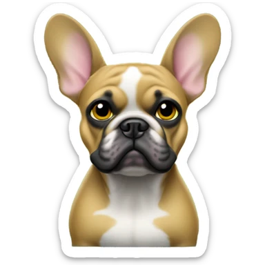 Fawn French bulldog Greenbay Packer Fan sticker