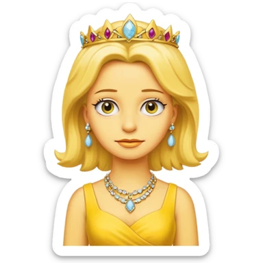 lisa Simpson yellow dress with jewelary sticker