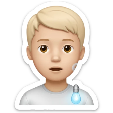 Yoga Boy Breathing 3d Icon with color of D0B8FF
 sticker