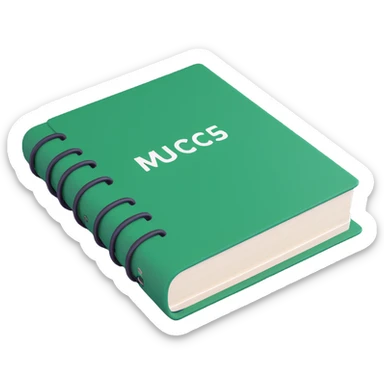 3D modern style rulebook notebook, hardcover, robust appearance, visible annotation details, no text on cover sticker