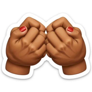 Two fists crossed over each other at the wrists  sticker