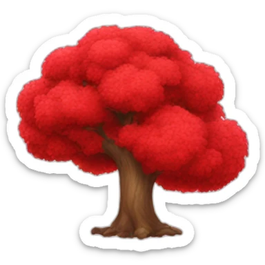 red wonderful tree sticker