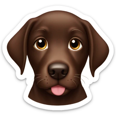 chocolate lab puppy sticker