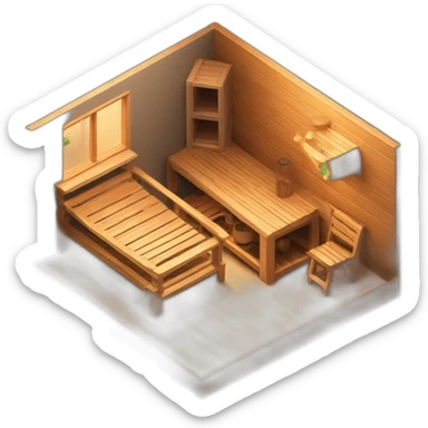 sauna isometric room sticker