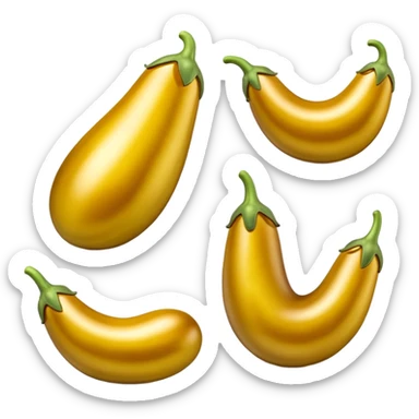 Golden eggplant sticker