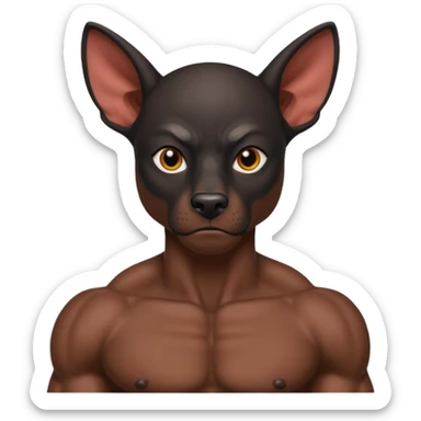 strong xoloitzcuintle sticker