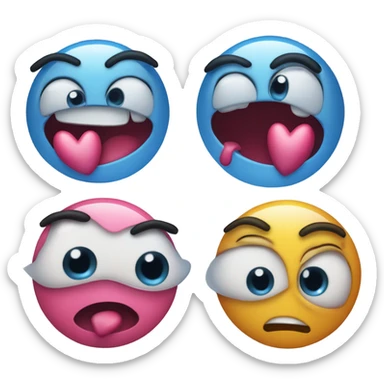 Heart eyes and drool emoji sticker