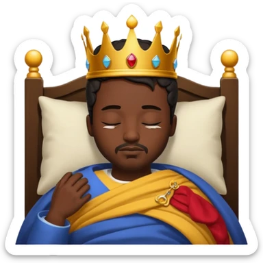 Una cara de un rey negro durmiendo  sticker