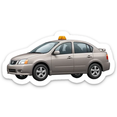 a sad Nissan Sentra sticker