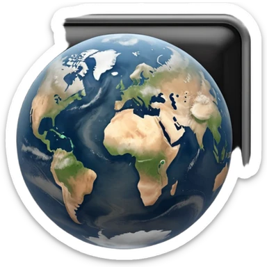 Pollution on earth and earth surface should seen more polluted  the view should be from outer space  sticker