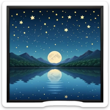 arkansas lake in the night sticker