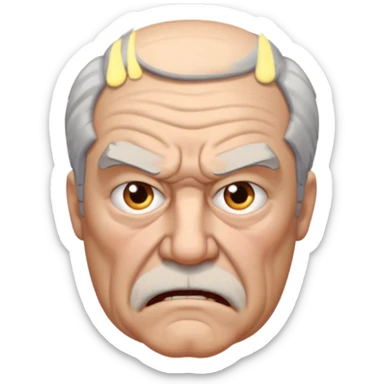 angry grandpa sticker