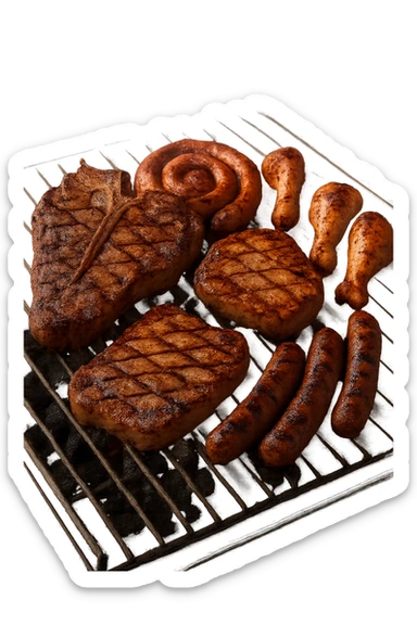 grigliata di carne sticker