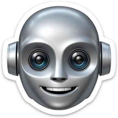 I want an AI related emoji which represents a chat bot assistant. sticker