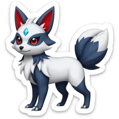 Poochyena-Zorua-Zangoose-Absol-Umbreon-fusion (full body) sticker