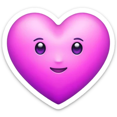Corazon rosado con morado sticker