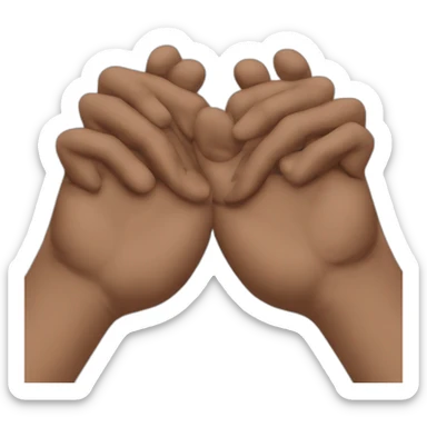 hands pressed together sticker