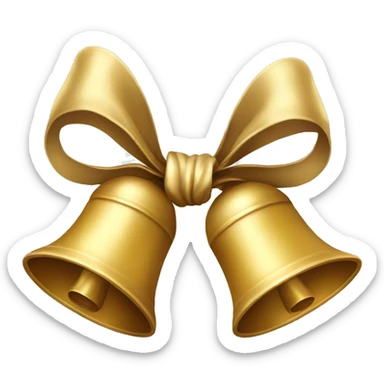 Bells with a bow sticker