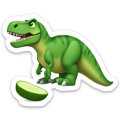 T-Rex relaxing with sliced cucumbers over its eyes sticker