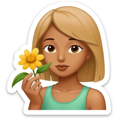 The nose and the act of smelling, sensing different scents sticker