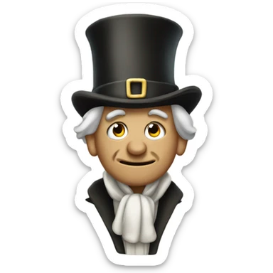 Ebenezer Scrooge in the Christmas Mood sticker