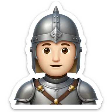 Hazme el emoji de un caballero medieval con actitud muy masculina en diversos estados de animos de los caballeros teutonicos saludando sticker