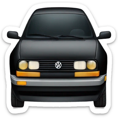 Black Volkswagen Jetta car sticker