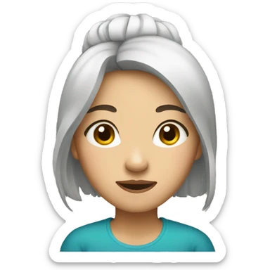 Vietnamese woman with dog sticker