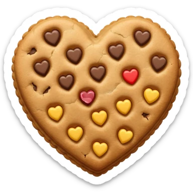 cookie heart shape sticker