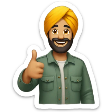 punjabi-man-thumbs-up sticker