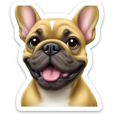 Fawn French bulldog Greenbay Packer Fan sticker