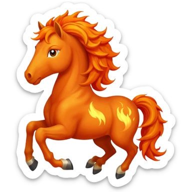 Fire horse sticker