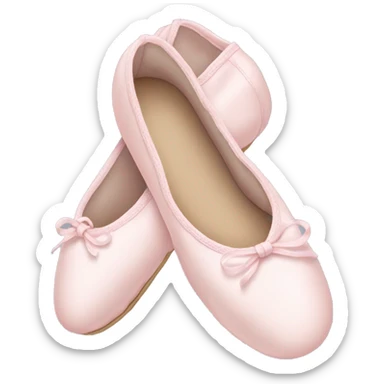 Pale light pink ballet shoes sticker