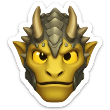 Yellow dragonborn sticker