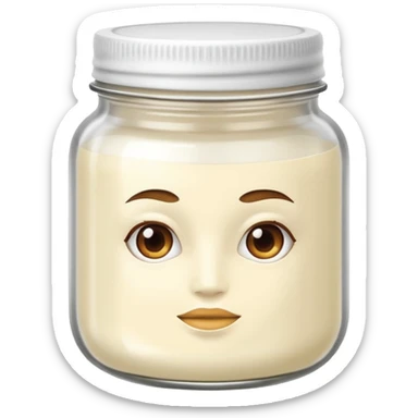hair mask in a jar without face, only the white product WITHOUT FACE  sticker
