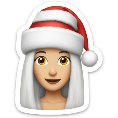 Cher with christmas hat sticker