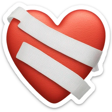 Heart and bandage sticker