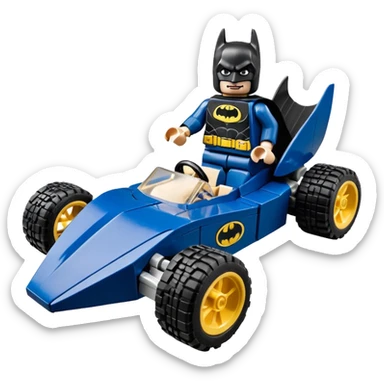 full size real-appearance road racing sexy muscular Batman’s masculine midnight-colored tight outfit 1970’s style dark knight stealthy accurate sporty safe plush deluxe Lego off-road pursuit drifting car lexus (black hair,reclining and relaxed torso and shoulders back against seat) rallycross kart  sticker