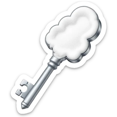 white powder on the tip of a key sticker