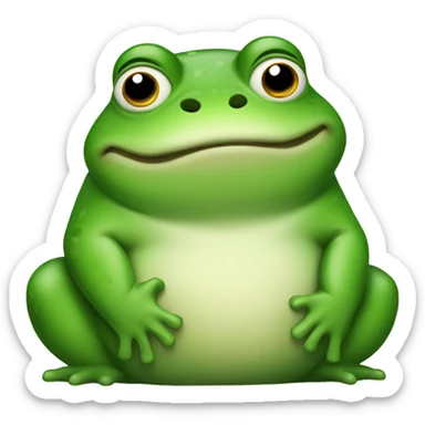 Fat frog  sticker
