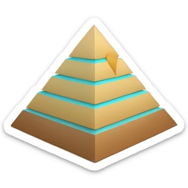 maslow pyramid in 3d sticker