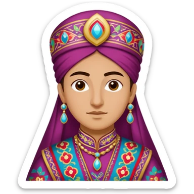 azerbaijan traditional dress sticker