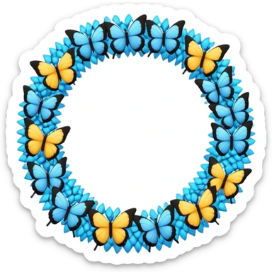 butterfly swarm forming a portal ring sticker