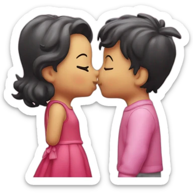 Hello kitty kissing dear daniel sticker