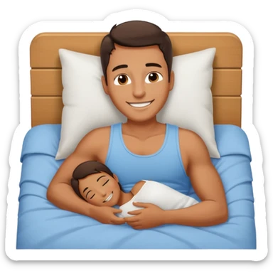 Masculine women spooning in bed sticker