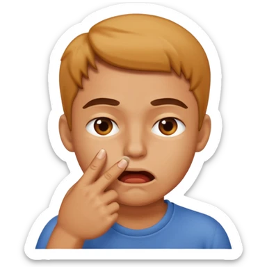 Una persona mordiéndose el dedo  sticker