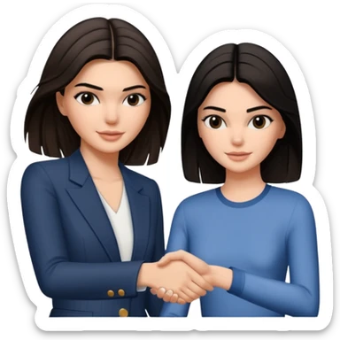 kendall jenner shaking hands with a other woman sticker