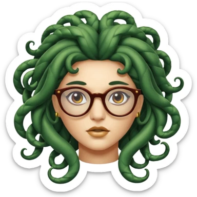 Medusa Versace with glasses  sticker