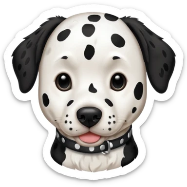 Dalmatian with spotted collar sticker